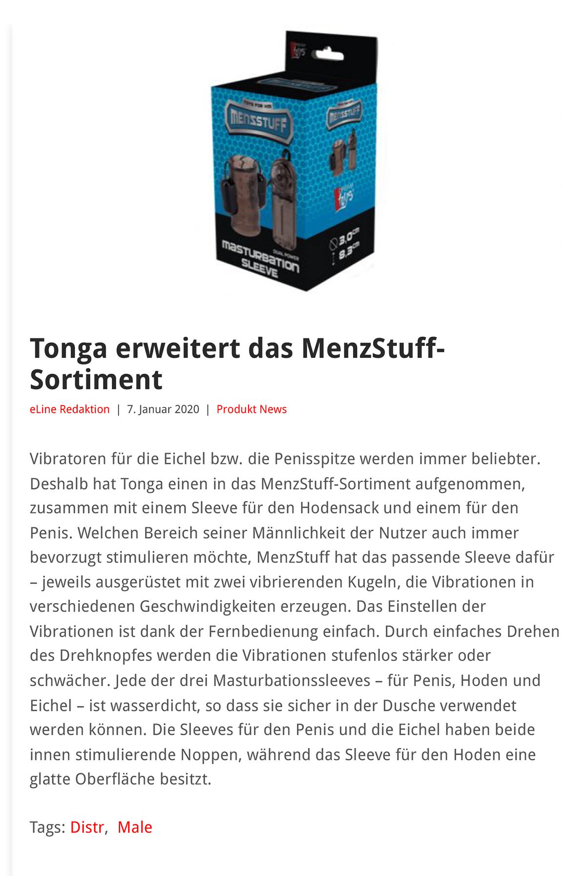 2020-01 eLine Online - Dream Toys MenzStuff